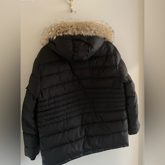 Men’s Puffer Jacket, Marc New York Andrew Marc, Black, Size L   Coyote Hood Trim - Picture 6 of 7